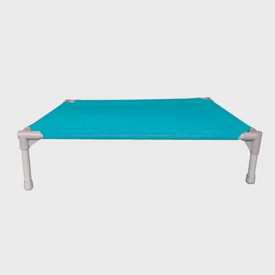 Cuna para perros elevada para interiores y exteriores, amarillo mediano, gris y azul grande y naranja